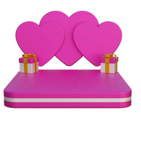 Podio de San Valentín  3D Icon