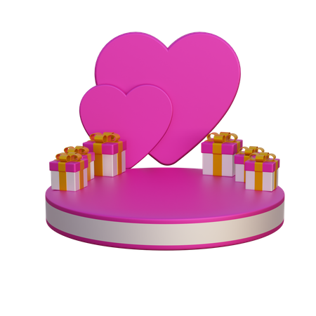 Podio de San Valentín  3D Icon