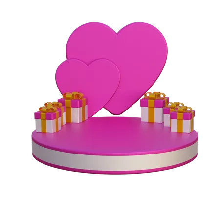 Podio de San Valentín  3D Icon