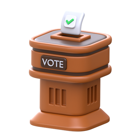 Pódio de votação  3D Icon