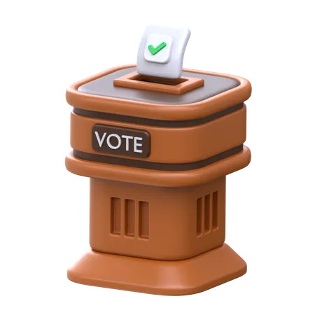 Pódio de votação  3D Icon