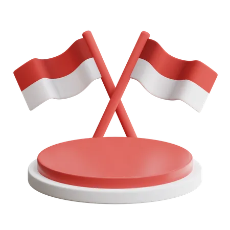 Podio del día de la independencia de Indonesia  3D Icon