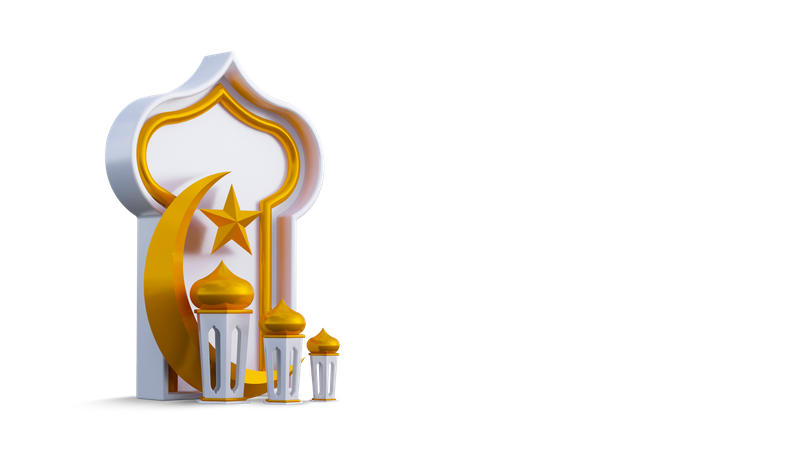 Podio del Ramadán  3D Icon