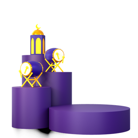 Podio del tambor de ramadán  3D Icon