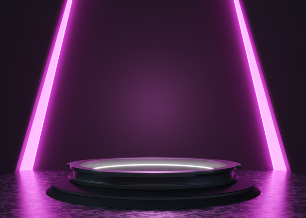 Pódio Futurista da Nave Alienígena  3D Icon