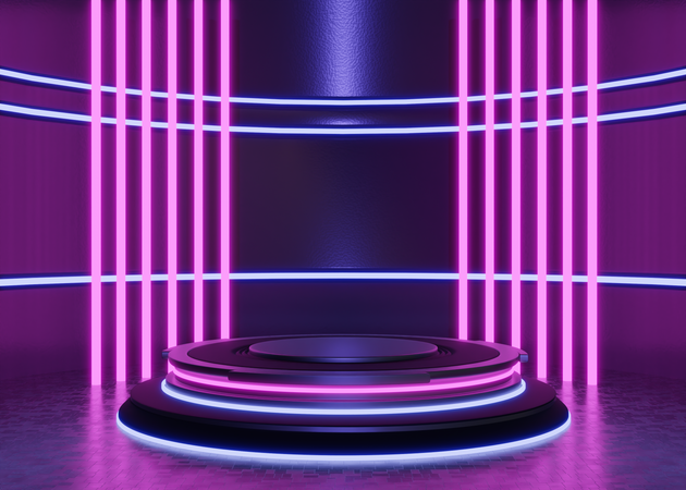 Pódio Futurista da Nave Alienígena  3D Icon