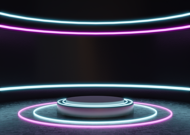 Pódio Futurista da Nave Alienígena  3D Icon