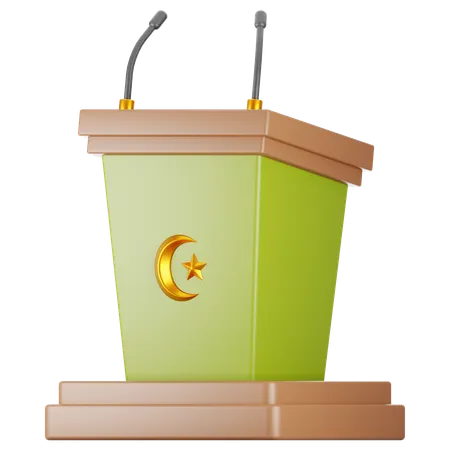 Pódio islâmico  3D Icon