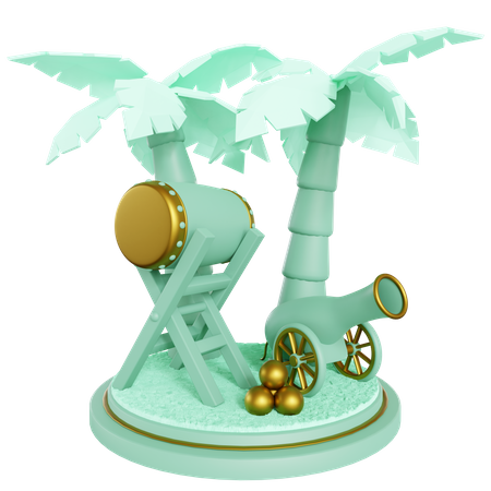 Podio para ramadán  3D Icon