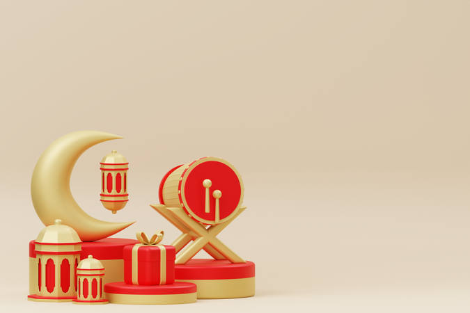 Podio para ramadán  3D Icon