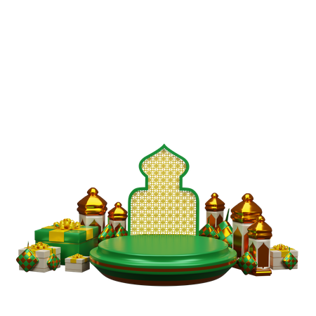 Podio para ramadán  3D Illustration