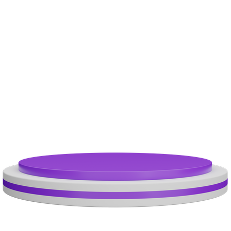 Pantalla de podio violeta  3D Illustration