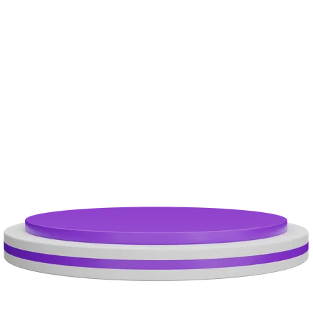 Pantalla de podio violeta  3D Illustration