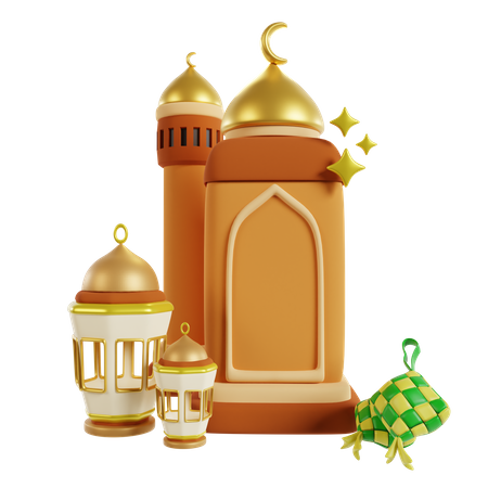 Podio islámico del ramadán  3D Icon