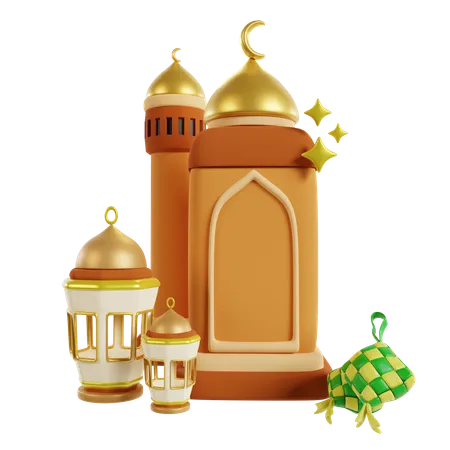 Podio islámico del ramadán  3D Icon