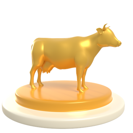 Podio de vaca  3D Illustration