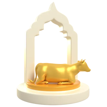 Podio de vaca  3D Illustration