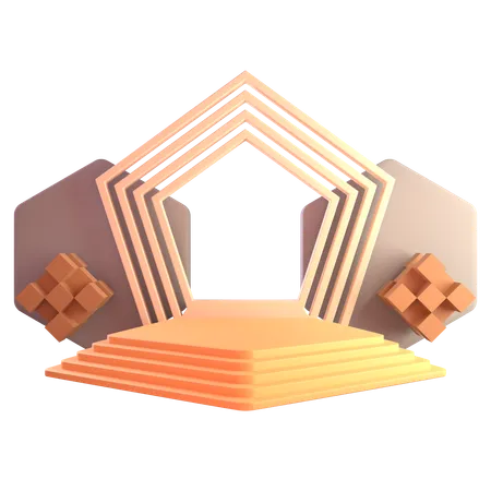 Podium  3D Illustration