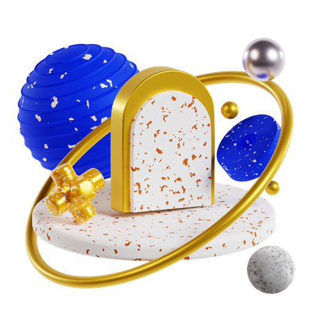 Podium Abstract Shapes  3D Icon