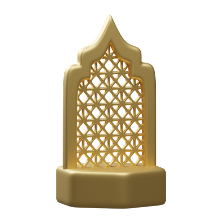 Podium avec ornement islamique  3D Icon