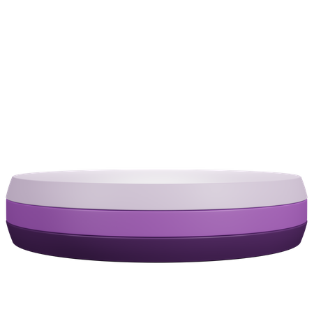 Podium blanc violet  3D Illustration