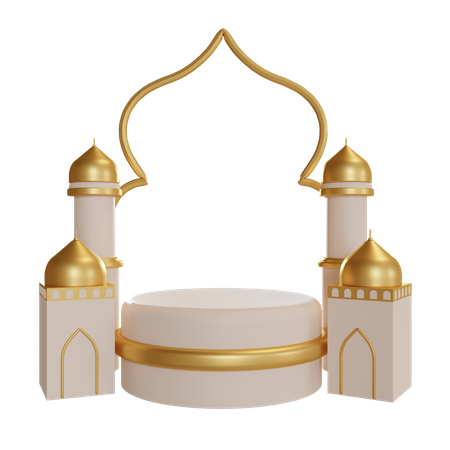 Podium des Ramadan  3D Illustration