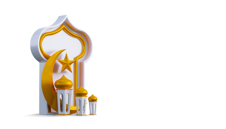 Podium des Ramadhan  3D Illustration