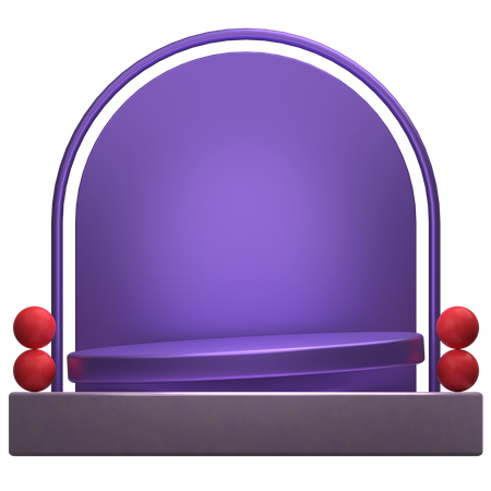 Podium Display  3D Illustration