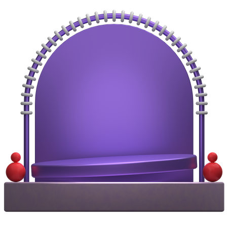 Podium Display  3D Illustration