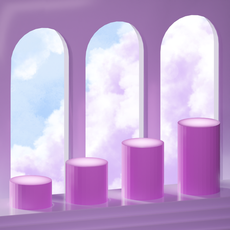 Podium Display Background  3D Illustration