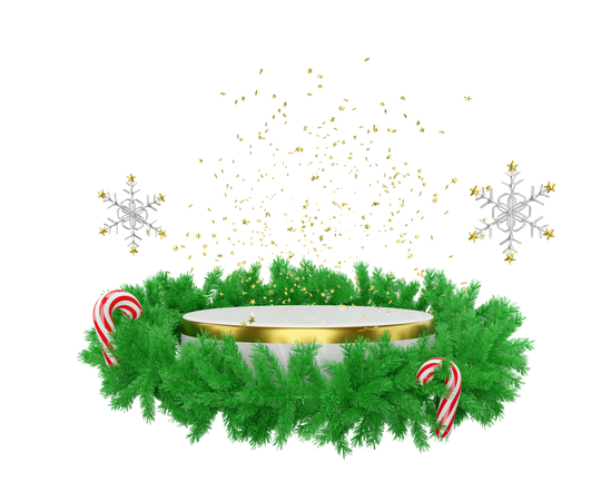 Podium empty with wreath  3D Icon
