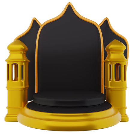 Podium For Ramadan  3D Illustration