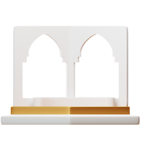 Podium For Ramadan  3D Illustration