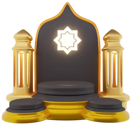 Podium For Ramadan  3D Illustration