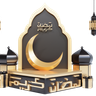 podium for ramadan 3d logo