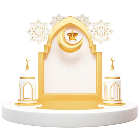 Aesthetic Islamic Religious Icons That Are Used Daily 3D Illustration