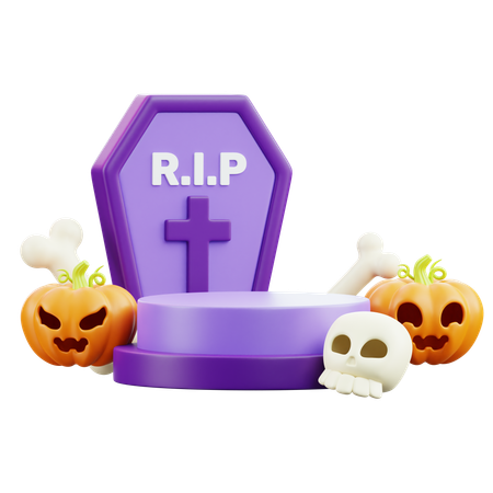 Podium d'Halloween 1  3D Icon