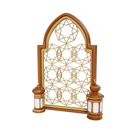 Podium pour le ramadan  3D Illustration