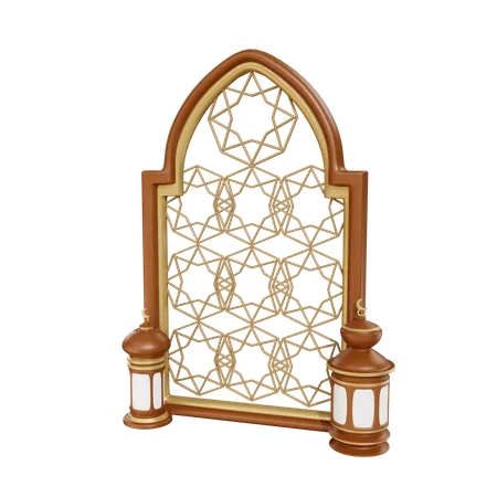 Podium pour le ramadan  3D Illustration