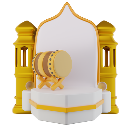 Podium pour le ramadan  3D Illustration