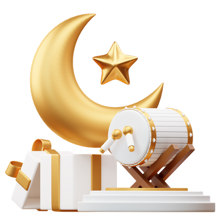 Podium pour le ramadan  3D Illustration