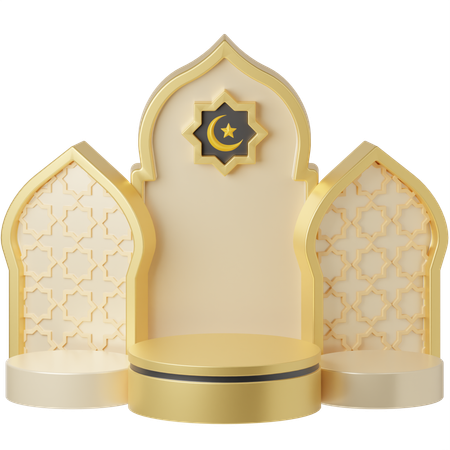 Podium pour le ramadhan  3D Illustration