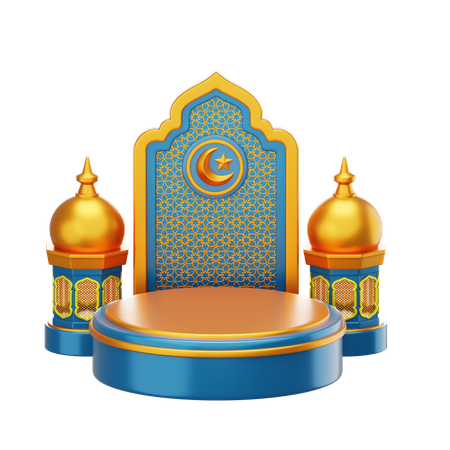 Podium du Ramadan  3D Illustration