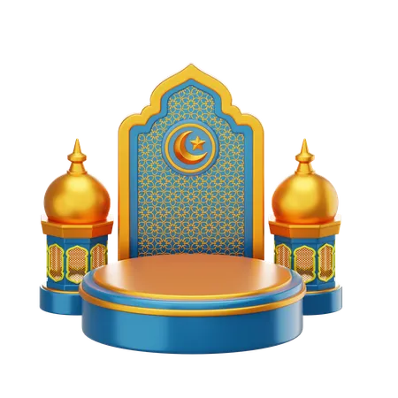 Podium du Ramadan  3D Illustration