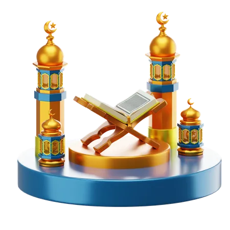 Podium du Ramadan  3D Illustration