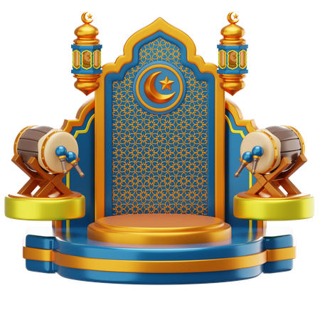 Podium du Ramadan  3D Illustration