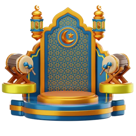 Podium du Ramadan  3D Illustration