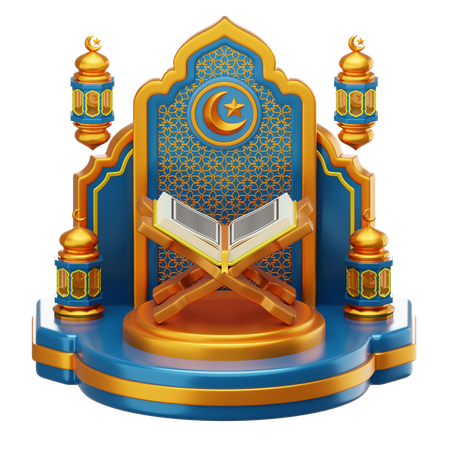 Podium du Ramadan  3D Illustration