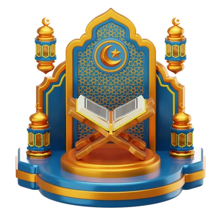 Podium du Ramadan  3D Illustration