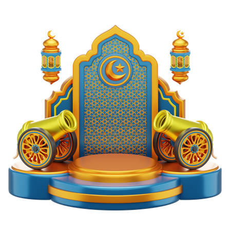 Podium du Ramadan  3D Illustration